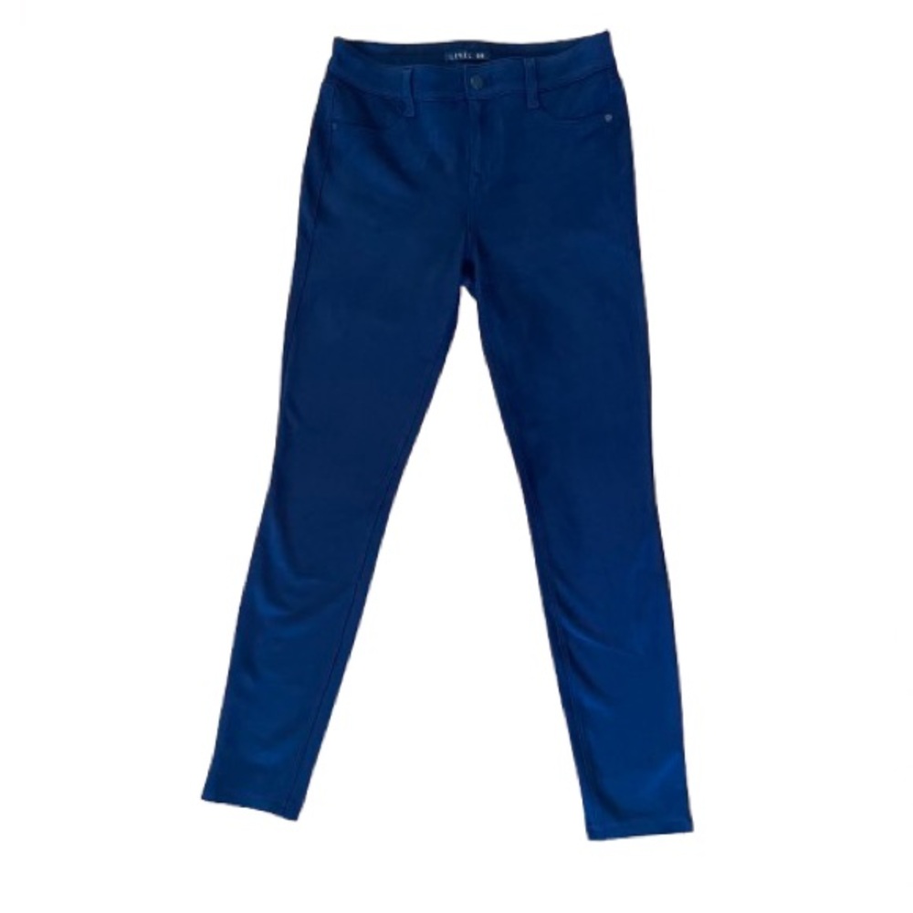 Level 99 Vegan Faux Suede Skinny Pants in Deep Navy Blue Color Size 28